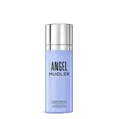 Logo Angel in rilievo su sfondo bianco materico.