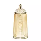Flacone di fragranza Alien Goddess su sfondo grigio chiaro